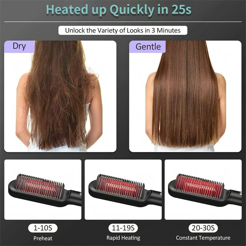 VelvetHalo NEW 2 in 1 Hair Straightener + Comb
